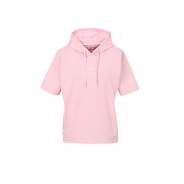 FILA 女短袖連帽T恤-粉紅 5TEA-1720-PK
