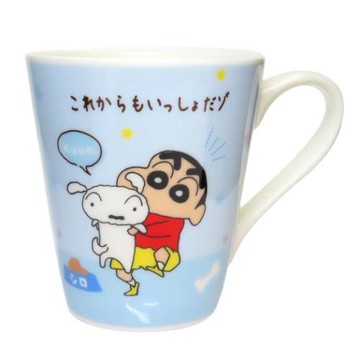 真愛日本 蠟筆小新 陶瓷馬克杯 220ML 小新與小白藍 陶瓷杯 馬克杯 茶杯 咖啡杯 杯子 果汁杯