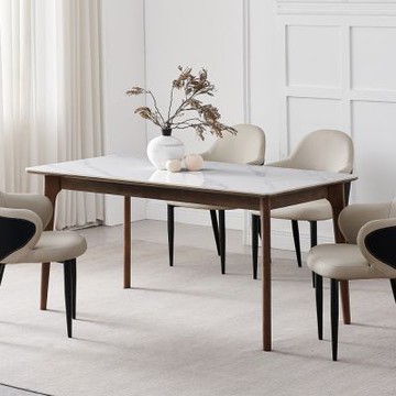 MUNA家居  J065型5.3尺岩板餐桌/不含椅   160X80X77cm