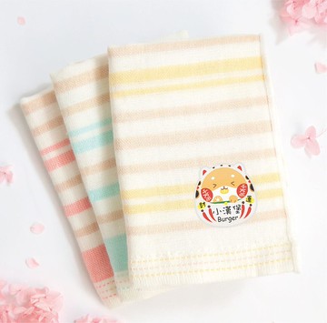 MIT燙印手帕紗布巾【財運福神】一組3入