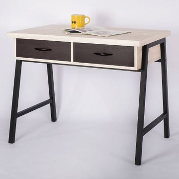 文創集 米安哥3.2尺二抽書桌(三色可選)-97x59x78cm免組