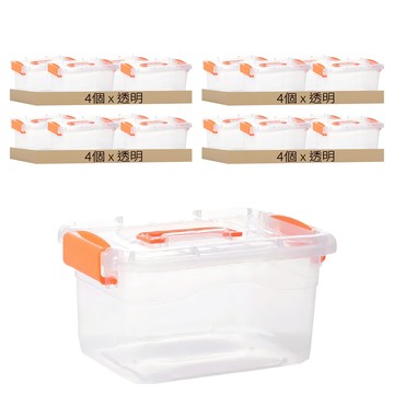 透明手提收納箱 PP塑料材質  透明  小(20 x 11.5 x 10.8cm)  16個