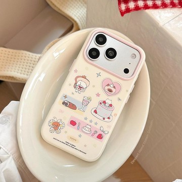 甜美卡通貓咪適用蘋果18pm手機殼iphone17高顏值16軟套15防摔亮面