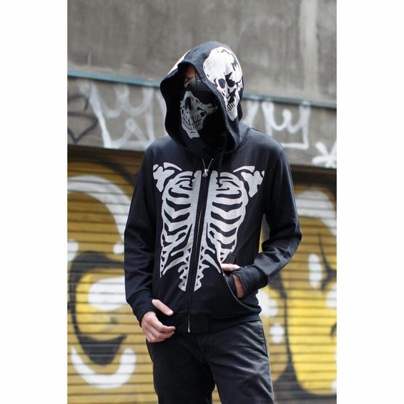 スカルパーカー ドクロ パーカ SKULL BONE PARKA ロック ファッション 