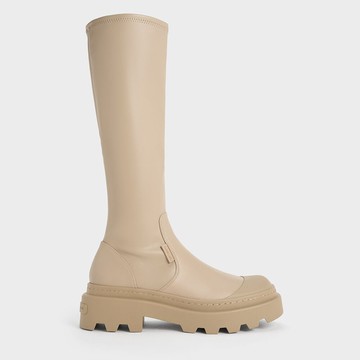 Indra 拼接厚底長靴