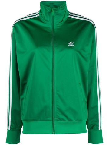 adidas - logo-embroidered track jacket - women - Recycled Polyester - XS - Green