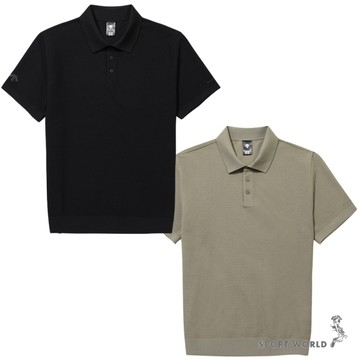 Descente 迪桑特 短袖上衣 男裝 Polo衫 黑/卡其綠【運動世界】SR121DPS32-BLK0/SR121DPS32-KHAK