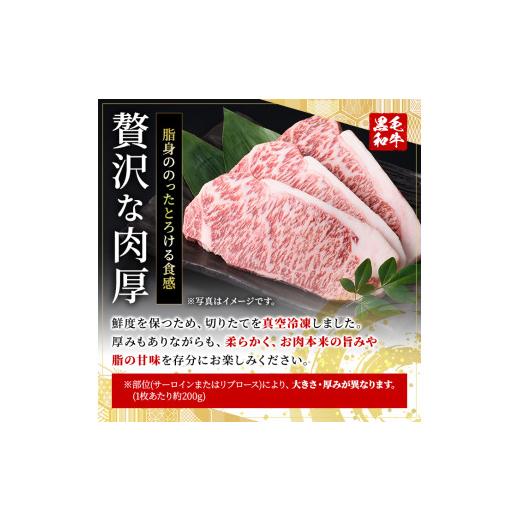 ふるさと納税 鹿児島県 曽於市 ＜2枚・計約400g＞鹿児島県産黒毛和牛ロースステーキ2枚セット 黒毛和牛 ステーキ 冷凍B-160-01