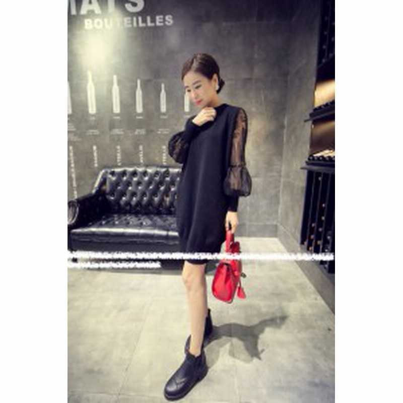 ミニ丈コクーンワンピース シースルーワンピース パフスリーブ レース袖 バルーンスリーブ ボリューム袖 長袖 レディース 韓国 オルチャ 通販 Lineポイント最大1 0 Get Lineショッピング