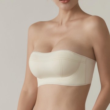 STILL MAGNETIC｜防滑率性仿牛仔車線美胸手捧杯無痕無鋼圈內衣