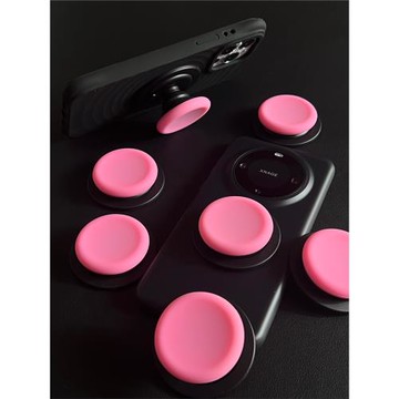 純色玫紅可拆卸氣囊啪嗒Magsafe磁吸氣囊手機支架折疊伸縮指環扣