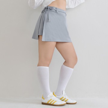 雲朵棉百搭開衩褲裙(附綁帶) MUA