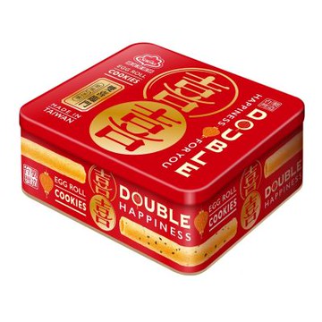 喜年來 蛋捲雙喜禮盒 384g（4支×6包入）