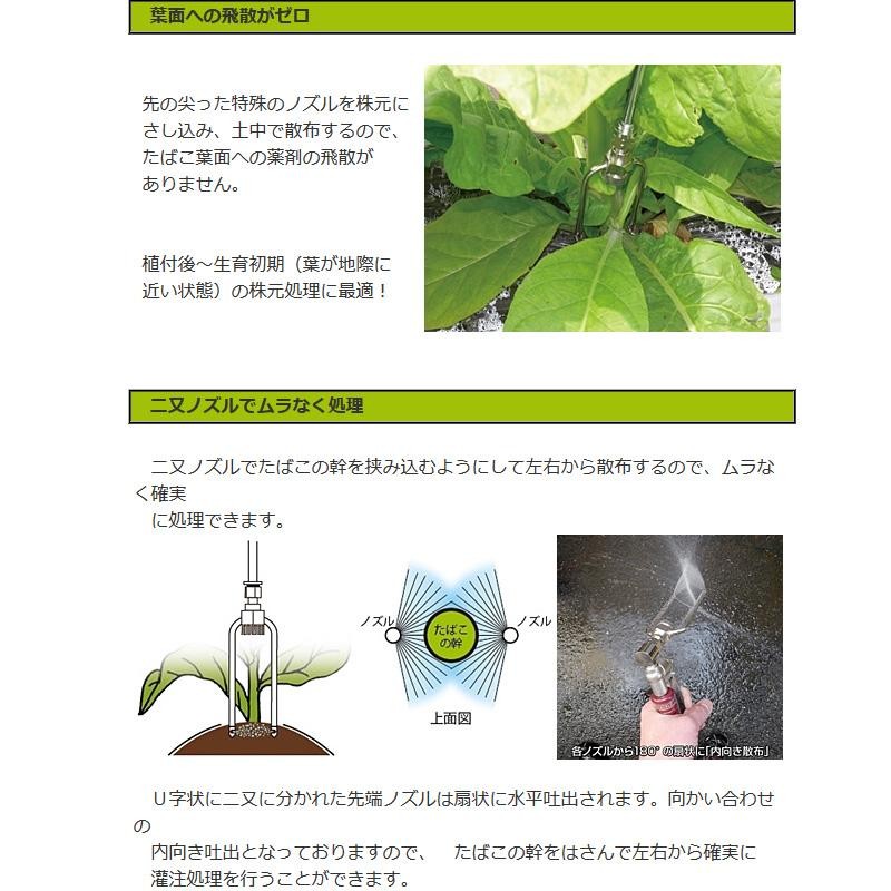 たばこ用 株元灌注ノズル ジェットカンチュウ SU-200L 日本葉たばこ技術開発協会 試験合格器 サンエー 代引不可 通販  LINEポイント最大0.5%GET LINEショッピング