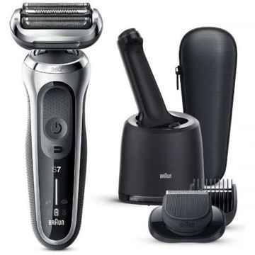 一年保固 德國製 BRAUN 71-S7500CC 刮鬍刀 新7系列 刮鬍刀 電量顯示 自動感應 防水 快充 邊淋浴邊使用 自動洗淨座 父親節 禮物 日版代購