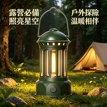 【隔日達】戶外露營燈 野營燈 露營燈 照明燈 羅馬柱戶外露營燈 超長續航 可調光 帳篷燈 煤油燈 氛圍燈