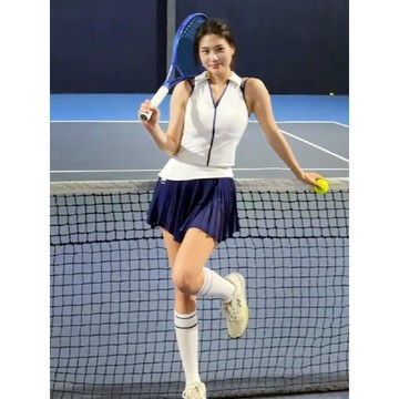 商城熱賣⭐運動訓練套裝  吸汗透氣 修身防走光 初夏穿搭韓系網球服洋氣減齡休閒時尚運動風高爾夫百褶短裙套裝女