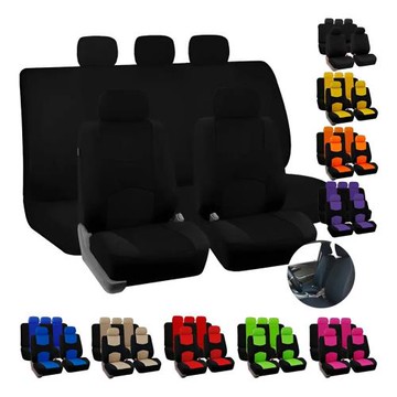 跨境通用五座汽車座椅套平板腰線款坐墊汽車座套坐墊9件套