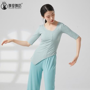 古典舞上衣舞蹈生日常穿搭現代舞形體練功服套指款瑜伽服前后兩穿