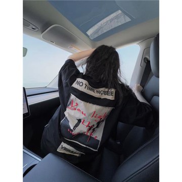 DYXY美式高街貼布繡短袖T恤寬松復古小眾oversize休閑潮牌男女bf