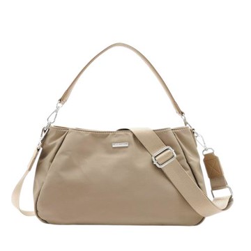 FIRANO-銀鐵牌輕量尼龍手提/斜背兩用包(卡其褐色)