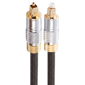 Bravo-U 24K鍍金 光纖數位音訊傳輸線(1米/銀灰色)  單一商品  1條