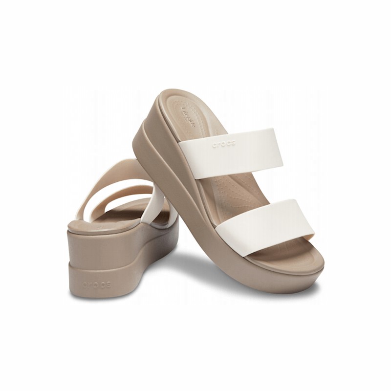 クロックス公式 サンダル クロックス ブルックリン ミッド ウェッジ ウィメン レディース ウィメンズ 女性用 ホワイト 白 ブラウン 茶 21cm 22cm 23cm 24cm 25cm Women S Crocs Brooklyn Mid Wedge 40 Off セール アウトレット 通販 Lineポイント最大1 0 Get Line