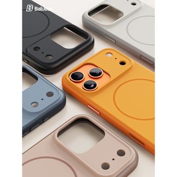 Balueus適用蘋果17ProMax手機殼iPhone17pro保護套17撞色膚感磨砂16全包防摔AI相機按鍵磁吸15外殼男2025新款