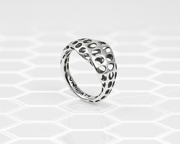 多孔結構A款雙層戒指 鏡面原色 不鏽鋼 抗過敏 台灣製造