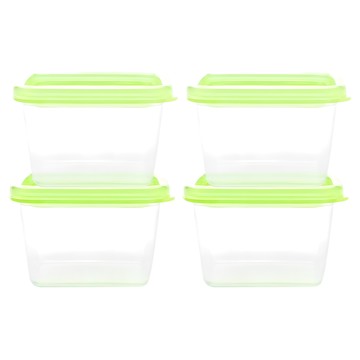 Bebelock 吸蓋式儲存盒 120ml  Green  4個