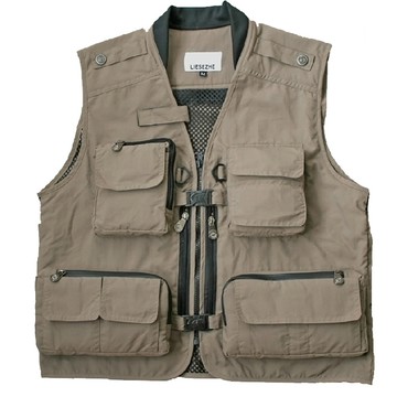 PUSH!機能面料衣胸部快速插扣主口袋防水保護背心釣魚攝影背心馬甲 多色可選