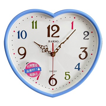 BARSO BS-710 心型彩字掛鐘 台灣製造 超靜音  顏色隨機