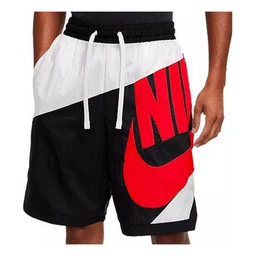 Nike Dri-FIT Throwback Futura Casual Sports Basketball Shorts Black Red Blackred