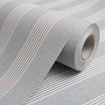 壁紙自粘北歐風墻紙條紋美容院幼兒園臥室背景墻防水墻貼貼紙黃色