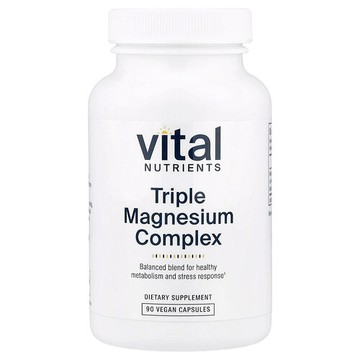 Vital Nutrients, 三重鎂複合物，500 毫克，90 粒全素膠囊（每粒膠囊 250 毫克）