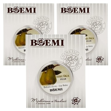 BOEMI 花城名伶柔嫩潤唇膏  西洋梨  15ml  3個