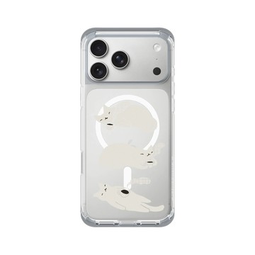 iPhone 17 Pro Max ClearX (MagSafe 兼容) 霜透灰 - ilovedoodle (Lim Heng Swee) - Coffee Cat: 專屬貓時光