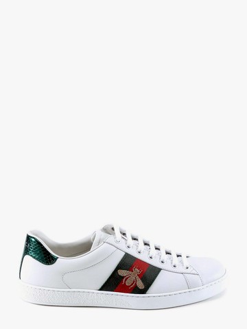 Leather sneakers with iconic web band - GUCCI - gender_Man