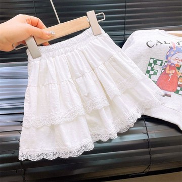 店內爆款🌟 兒童半身裙 女童百褶裙 蛋糕裙 蕾絲花邊 短裙 附安全褲 春夏新款 甜美風