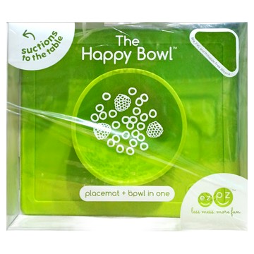 ezpz 快樂餐盤 Happy Bowl 餐碗  26*23*3.8cm  蘋果綠  240ml  1個