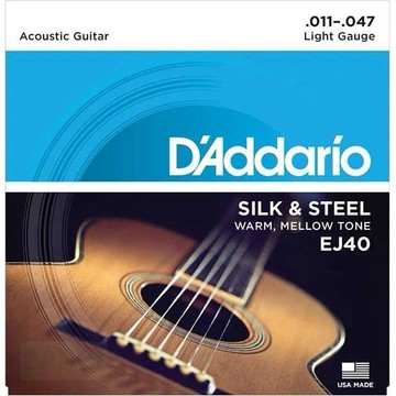 DAddario 民謠吉他弦 EJ40 Silk & Steel 11 47 絲弦【黃石樂器】