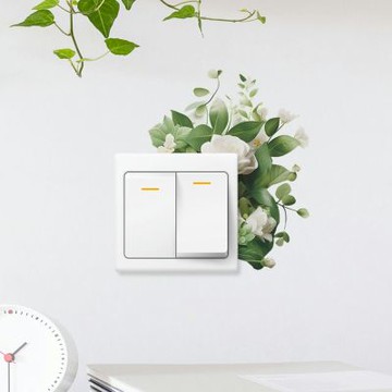 【MR.ZAKKA】創意萬用裝飾貼紙-植物主題 手繪清新白色花朵 居家節慶布置 DIY可移式壁貼 無痕壁貼 牆貼