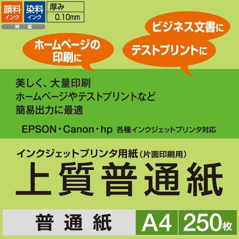 コクヨ インクジェットプリンタ用紙 上質普通紙 250枚 KJ-P19A4-250