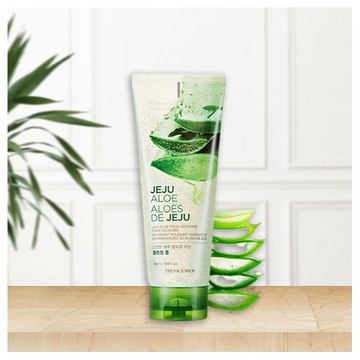 韓國 THE FACE SHOP~濟州蘆薈清新潔面凝膠(150ml)