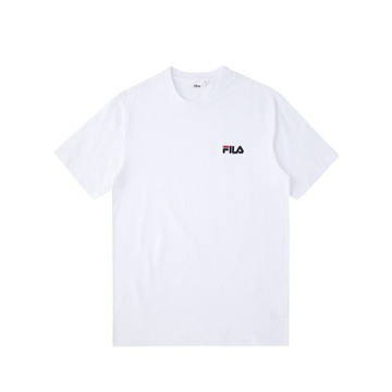 FILA 經典LOGO刺繡圓領短T 白 1TEV-1500-WT #架勢新潮 #FILAKOREA GIANT MALL