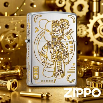 ZIPPO 機械潮玩暴力熊 Bearbrick 未來感 機械風格 科技感 收藏價值 Z-091 終身保修