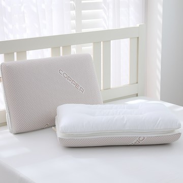 東妮寢飾銅離子可分離兩用枕(記憶枕+羽絲棉枕)(2入)