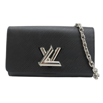 【二手名牌BRAND OFF】LOUIS VUITTON LV 路易威登 黑色 EPI水波紋 Twist Chain Wallet 肩背包 M62038