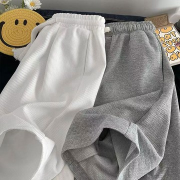 🔥免運 台灣現貨🔥男生短褲 夏季男女同款 休閒短褲 素色韓系帥氣男士短褲 時尚簡約五分褲 基礎款中褲 抽繩男短褲 半分褲