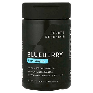 Sports Research, 藍莓精華，800 毫克，60 粒軟凝膠